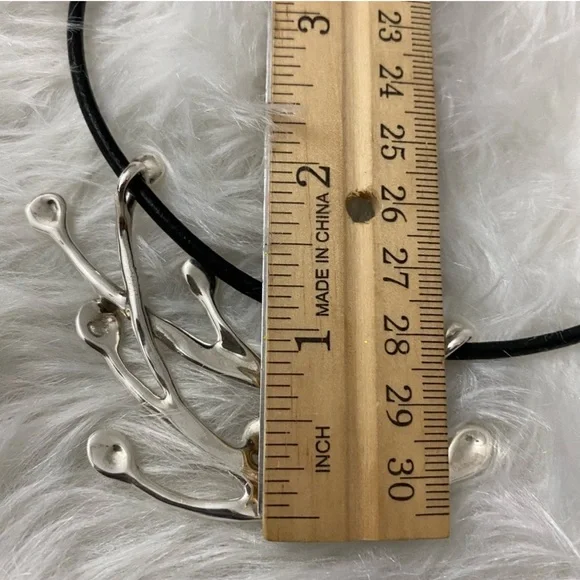 Hagit Gorali modernist splash sterling silver necklace choker jewelry - Picture 5 of 7